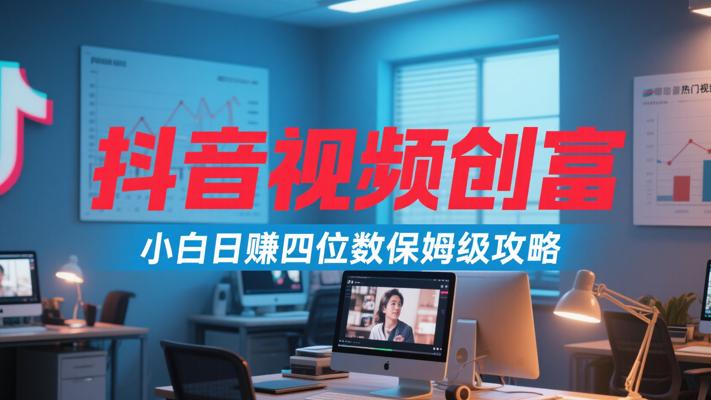 抖音视频创富：小白日赚四位数保姆级攻略