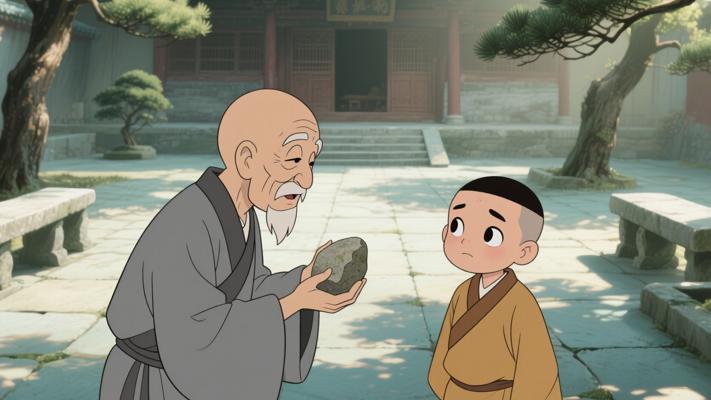 禅师借石头点化门徒认知价值的故事