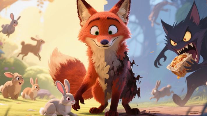 狐狸原本善良却因贪婪堕落的故事