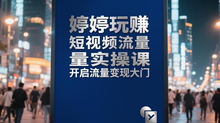 婷婷玩赚短视频流量实操课：开启流量变现大门