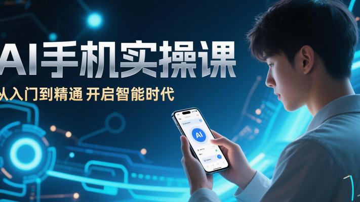 AI手机实操课：从入门到精通开启智能时代
