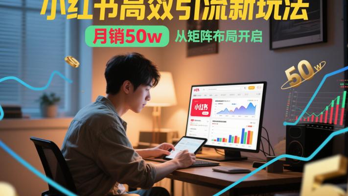 小红书高效引流新玩法月销50w从矩阵布局开启