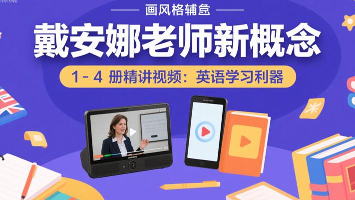 戴安娜老师新概念1-4册精讲视频：英语学习利器