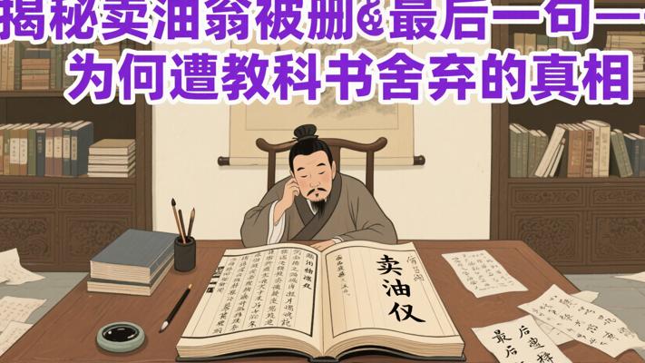 揭秘卖油翁被删最后一句为何遭教科书舍弃的真相