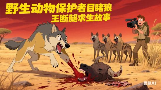 野生动物保护者目睹狼王断腿求生故事