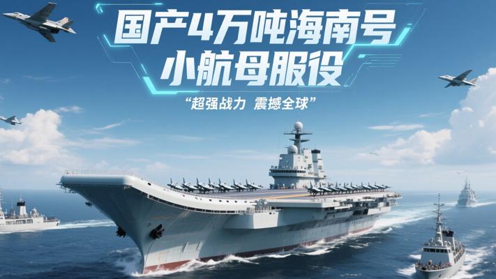 国产4万吨海南号小航母服役 超强战力震撼全球