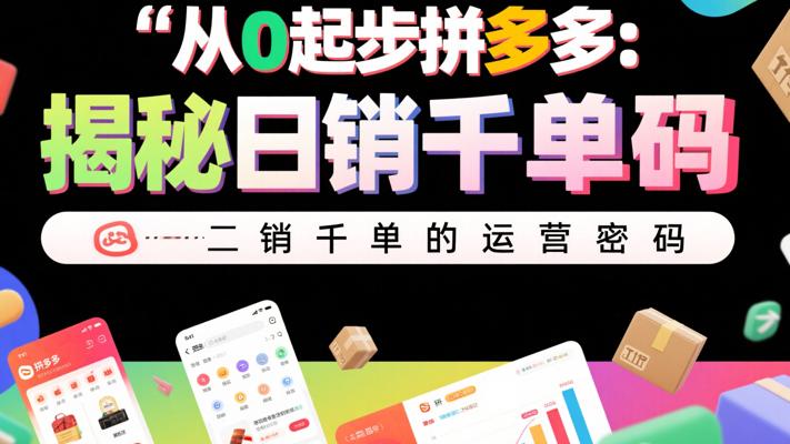 《从0起步拼多多：揭秘日销千单的运营密码》