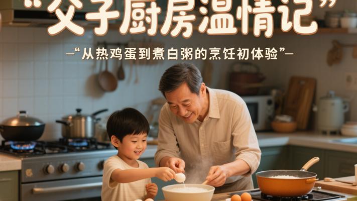 父子厨房温情记：从热鸡蛋到煮白粥的烹饪初体验