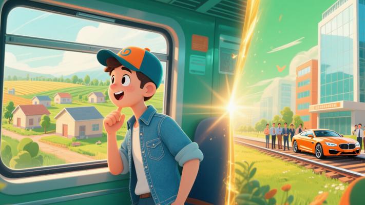 乘火车青年发现平房商机获成功的故事