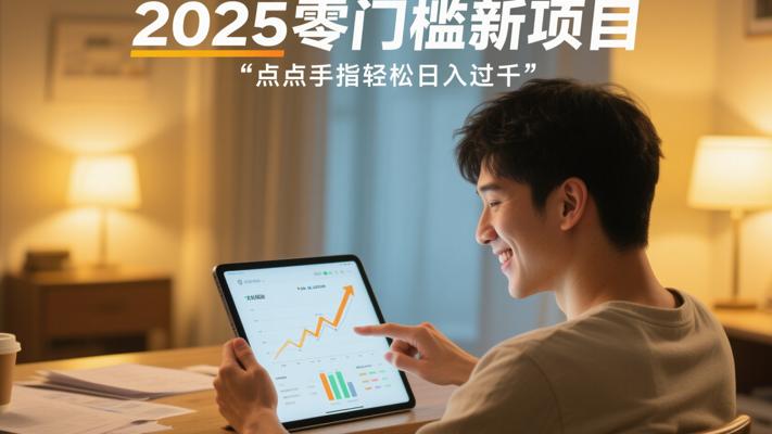 2025零门槛新项目：点点手指轻松日入过千