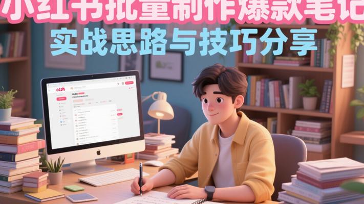 小红书批量制作爆款笔记的实战思路与技巧分享