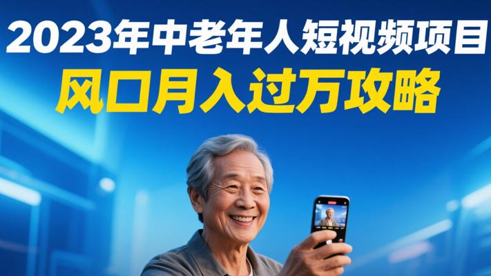 2023年中老年人短视频项目风口月入过万攻略