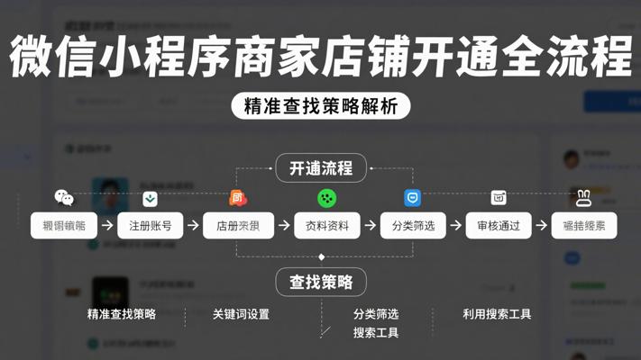 微信小程序商家店铺开通全流程与精准查找策略解析