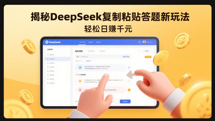 揭秘DeepSeek复制粘贴答题新玩法轻松日赚千元