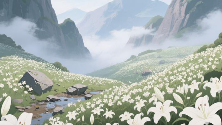 偏僻山谷中百合历经艰辛终花开成海的故事