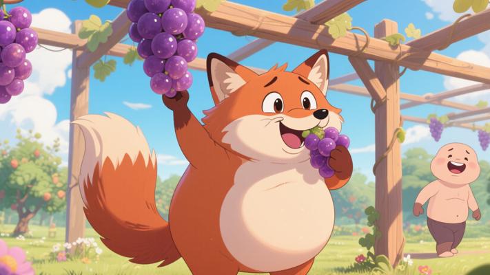 老狐狸为尝极品葡萄绝食减肥的奇妙经历