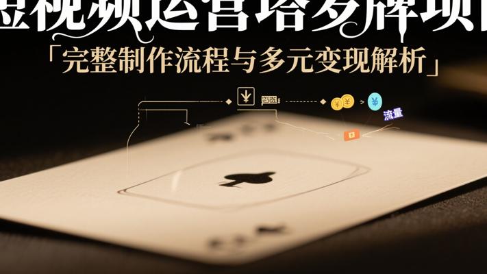短视频运营塔罗牌项目完整制作流程与多元变现解析