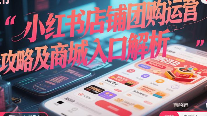 小红书店铺团购运营全攻略及商城入口解析
