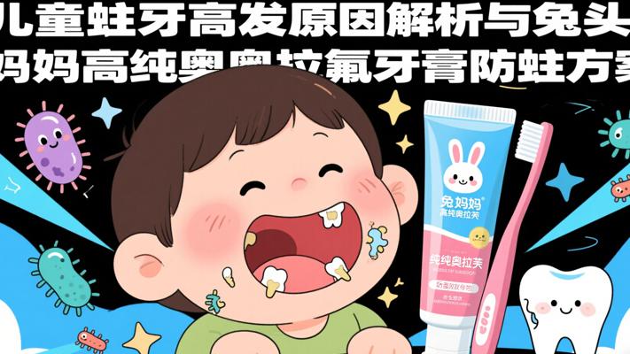 儿童蛀牙高发原因解析与兔头妈妈高纯奥拉氟牙膏防蛀方案