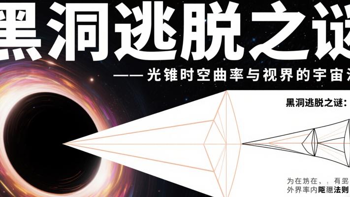 黑洞逃脱之谜：光锥时空曲率与视界的宇宙法则