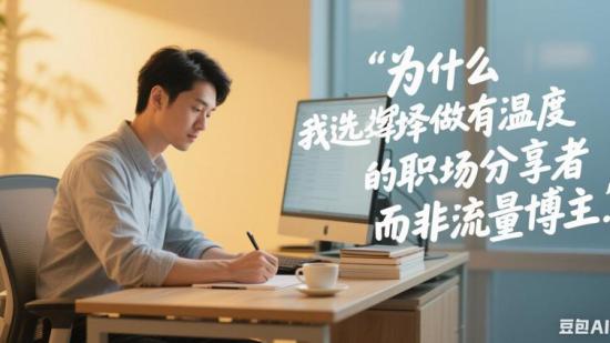 为什么我选择做有温度的职场分享者而非流量博主