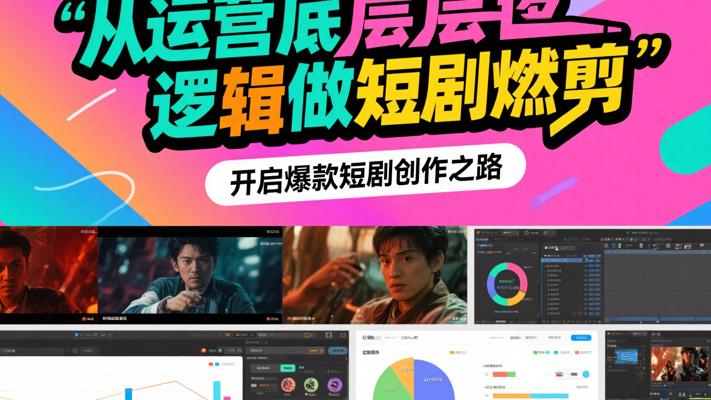 《从运营底层逻辑做短剧燃剪》：开启爆款短剧创作之路
