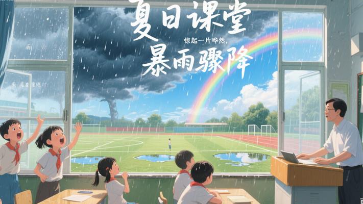 夏日课堂突降暴雨时同学们的反应及雨后景象