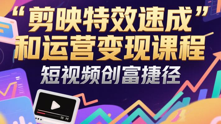 《剪映特效速成和运营变现课程》：短视频创富捷径