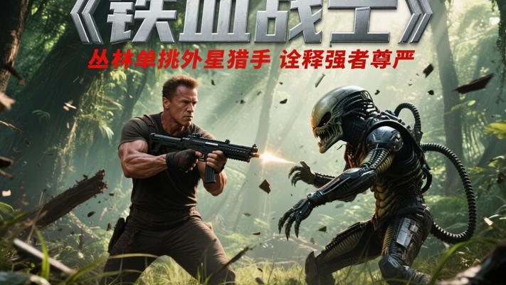 阿诺主演《铁血战士》 丛林单挑外星猎手诠释强者尊严