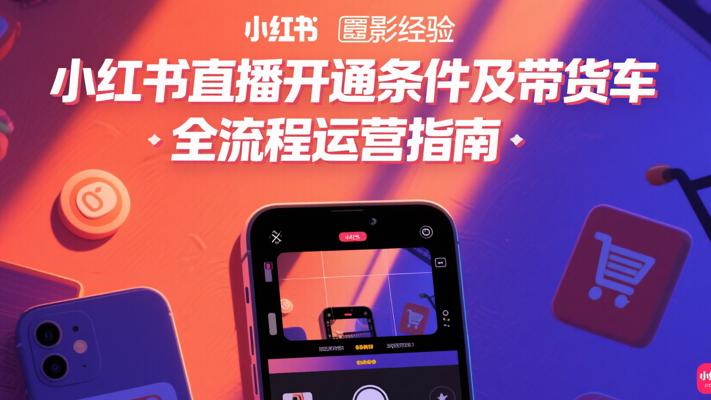小红书直播开通条件及带货挂车全流程运营指南
