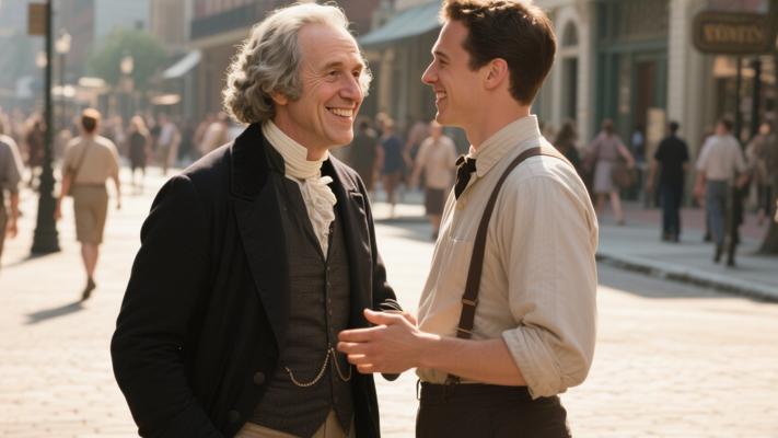 富兰克林与助手街头偶遇展现的另一种善意故事