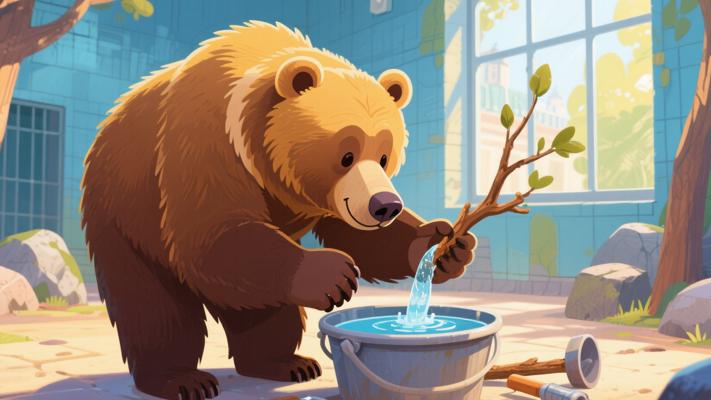 维也纳动物园熊智取水 动物生存智慧启示适者生存哲学