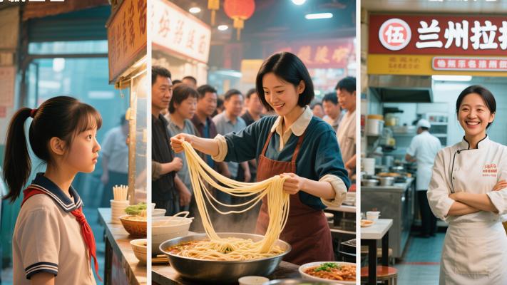 初中女生伍小姐靠兰州拉面拉出精彩人生的故事