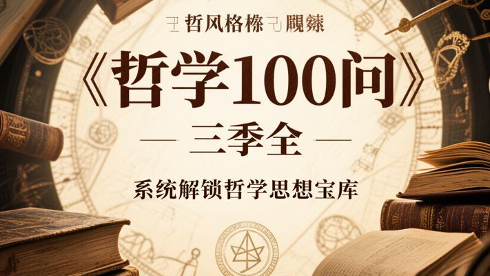 《哲学100问》三季全：系统解锁哲学思想宝库