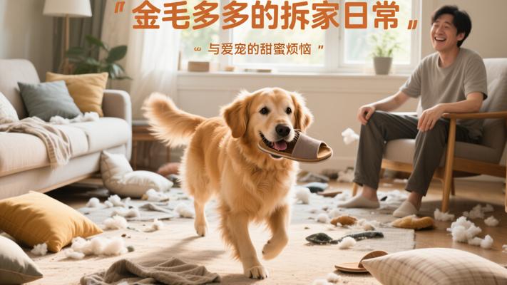 金毛多多的拆家日常与爱宠的甜蜜烦恼