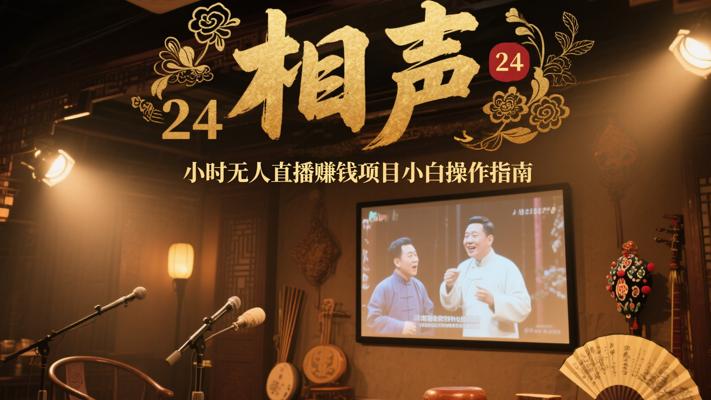 相声24小时无人直播赚钱项目小白操作指南