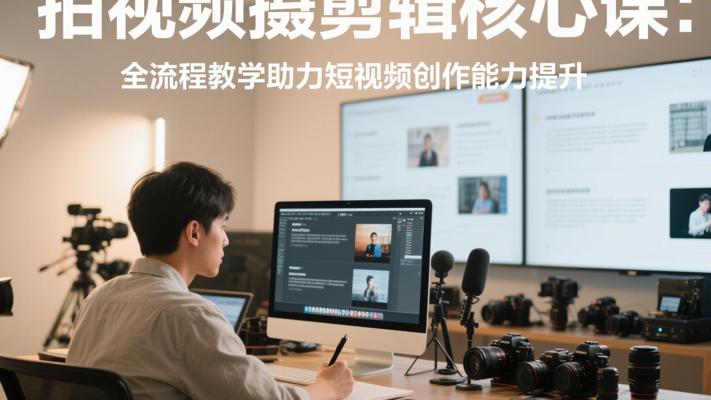 拍视频摄剪辑核心课：全流程教学助力短视频创作能力提升