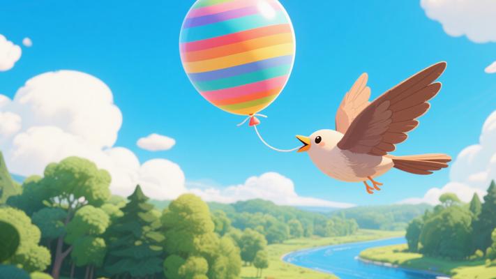 氢气球与飞鸟关于自由与生命之根的对话故事