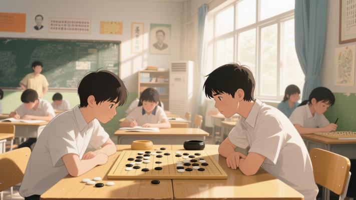 课桌上的黑白对决：与同桌小陈的围棋五子棋博弈时光