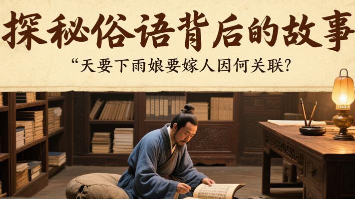 探秘俗语背后的故事：天要下雨娘要嫁人因何关联