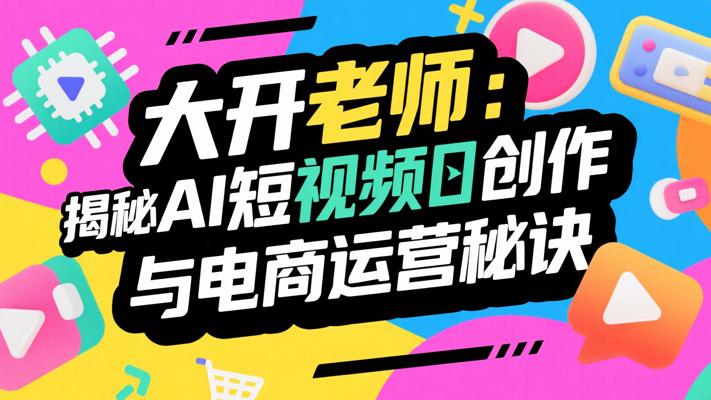 大开老师：揭秘AI短视频创作与电商运营秘诀