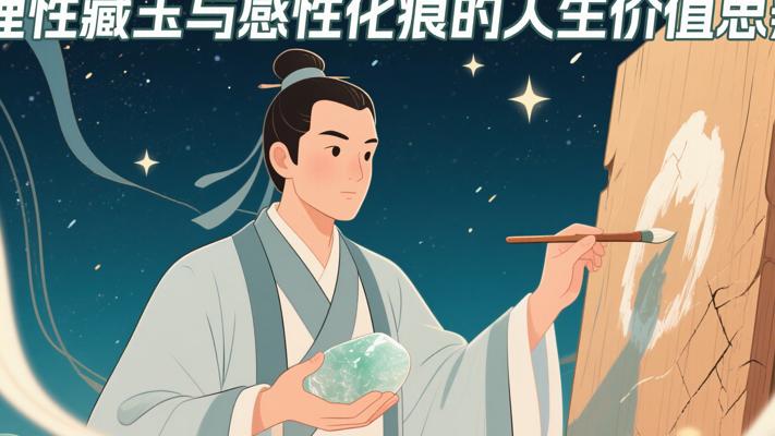 理性藏玉与感性化痕的人生价值思辨