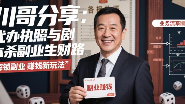 川哥分享代办营业执照与剧本杀副业赚钱经历