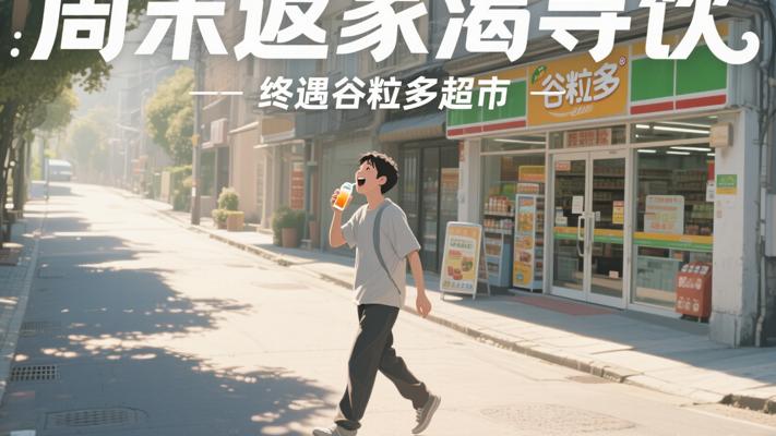 周末外婆家返家途中渴寻饮品终遇谷粒多超市记