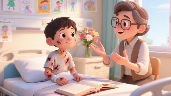 烧烫伤男孩因一堂名词动词课重燃生命希望