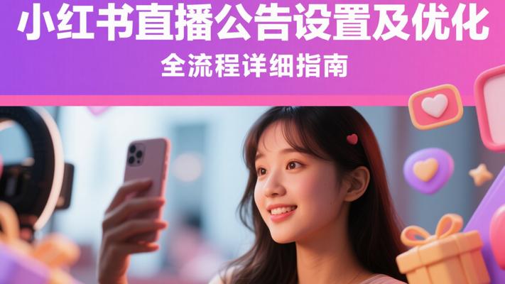 小红书直播公告设置及优化全流程详细指南