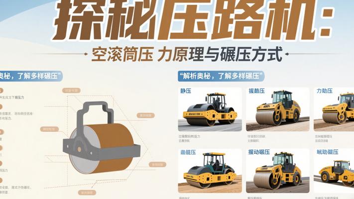 探秘压路机空滚筒产生压力的原理及多种碾压方式