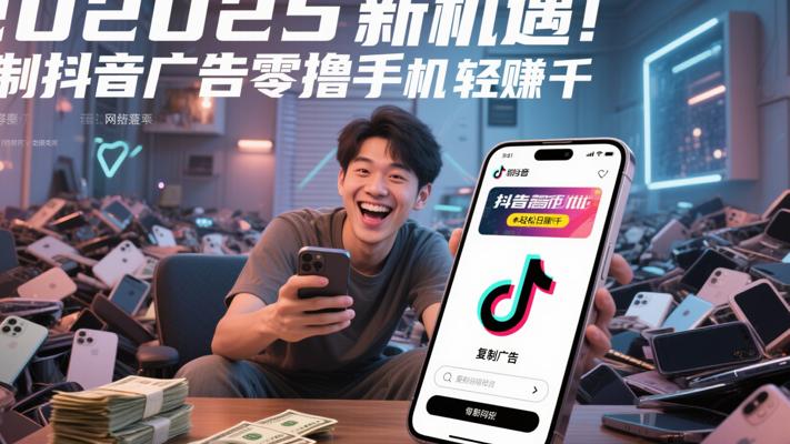 2025新机遇！复制抖音广告零撸手机轻松日赚千