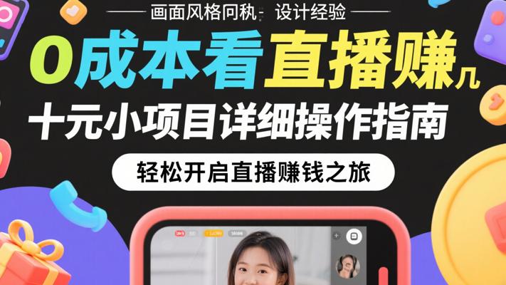 0成本看直播赚几十元小项目详细操作指南