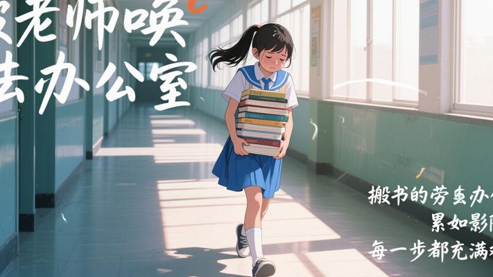 安婉兮小赖被老师叫去办公室后协助搬书的劳累经历